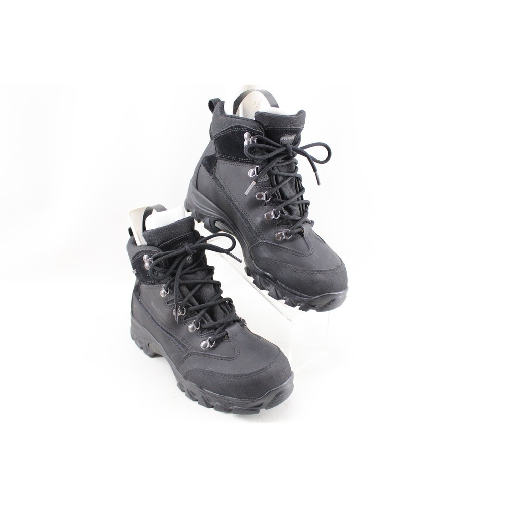 WOLVERINE SPENCER WATERPROOF BLACK WORK BOOTS OIL RESISTANT MEN'S SIZE 8M W05126